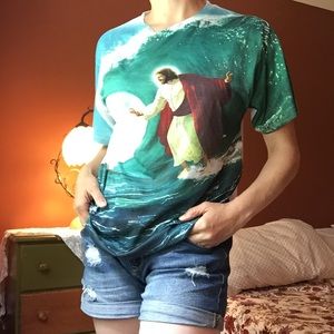 Surfer Jesus T Shirt